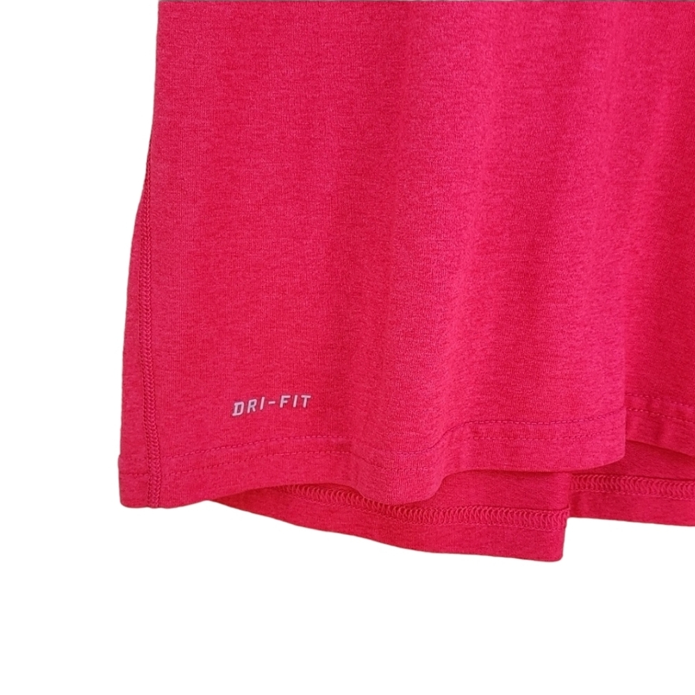 NIKE DRI FIT Dark Pink Fuscia Tank Top S Small Running Workout Reflective Shirt - Picture 6 of 12